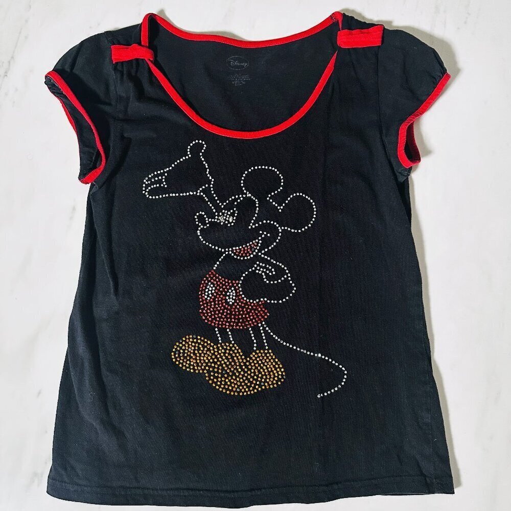 Mickey Mouse Women’s Tank-Top Small Black Red - Disneyland Disney